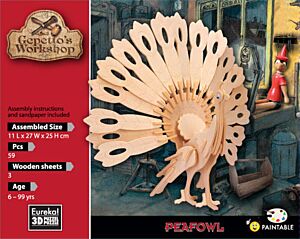 Gepetto's Peafowl - pauw - 3d puzzels
