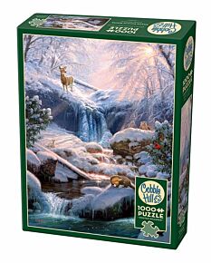Cobble Hill Puzzle Mystic Falls in Winter