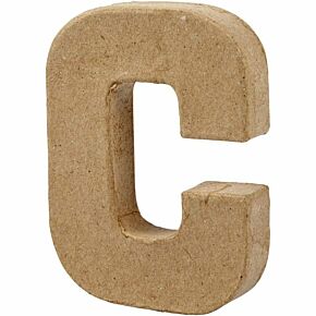 Letter C in papier-mâché