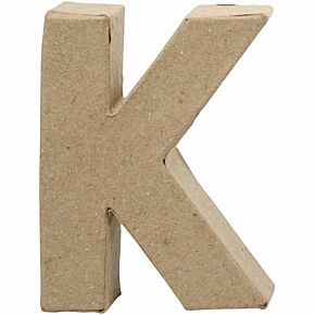 Letter K in papier-mâché