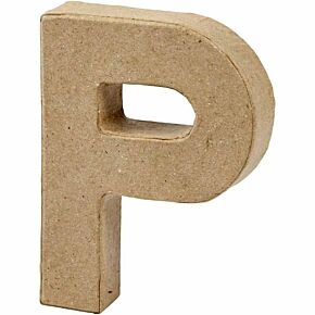 Letter P in papier-mâché