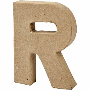 Letter R in papier-mâché