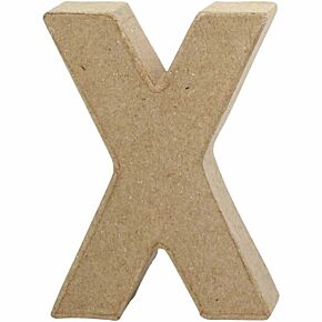 Letter X in papier-mâché