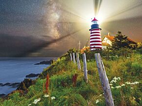 Night over West Quoddy Lighthouse (1000) - Sunsout legpuzzel